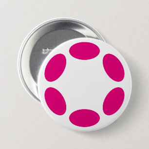 Chapa Redonda De 7 Cm Polkadot