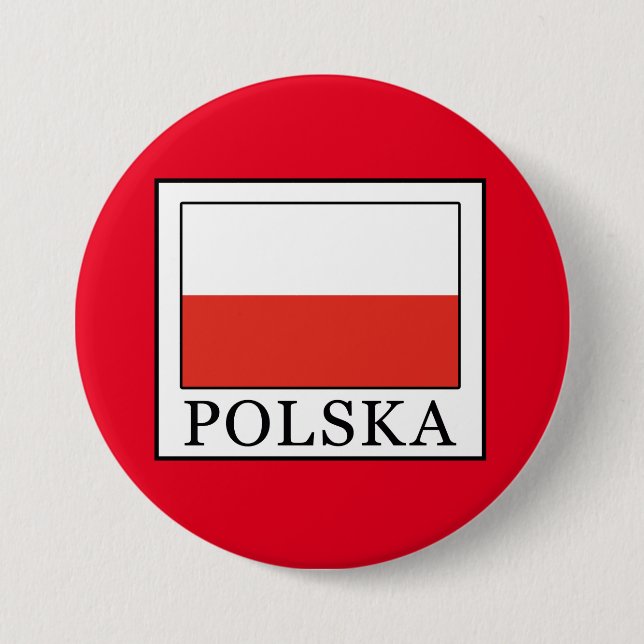 Chapa Redonda De 7 Cm Polska (Anverso)