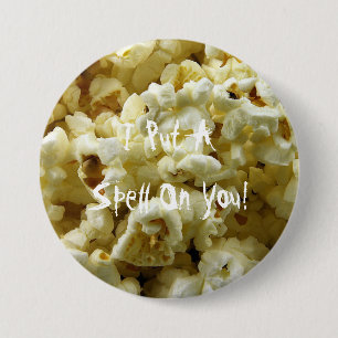 Chapa Redonda De 7 Cm popcorn Halloween