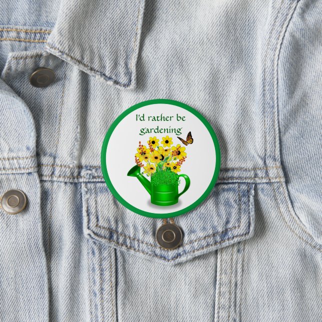 Chapa Redonda De 7 Cm Preferiría Estar Jardín / Flor (In situ)