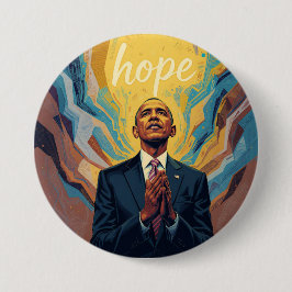 Chapa Redonda De 7 Cm President Barack Obama and the Message of Hope