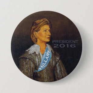 CHAPA REDONDA DE 7 CM PRESIDENTE 2016 DE HILLARY