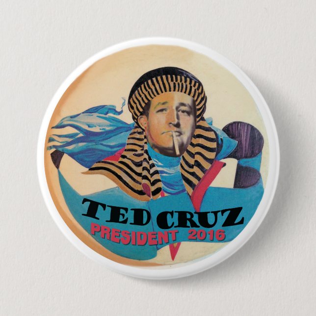 Chapa Redonda De 7 Cm Presidente 2016 de Ted Cruz (Anverso)