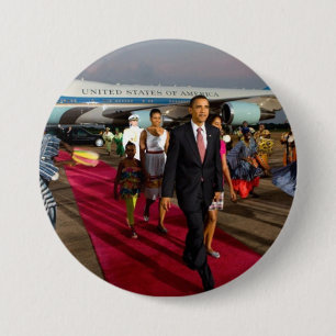 Chapa Redonda De 7 Cm Presidente Barack Obama y su familia