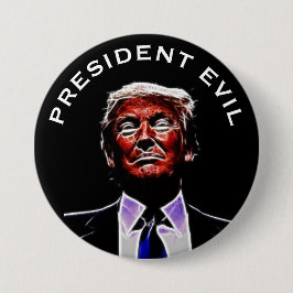Chapa Redonda De 7 Cm "Presidente Evil" con la imagen de Trumpenstein