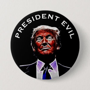 Chapa Redonda De 7 Cm "Presidente Evil" con la imagen de Trumpenstein