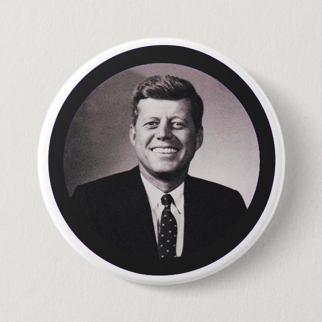 Chapa Redonda De 7 Cm Presidente John F. Kennedy (Anverso)