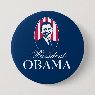 Chapa Redonda De 7 Cm Presidente Obama