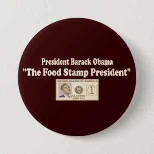Chapa Redonda De 7 Cm Presidente Obama del bono de racionamiento