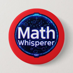 Chapa Redonda De 7 Cm Profesor de Matemáticas Susurrador de Matemáticas