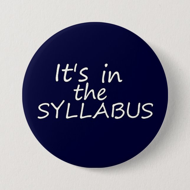 Chapa Redonda De 7 Cm Profesor divertido Button de la universidad (Anverso)