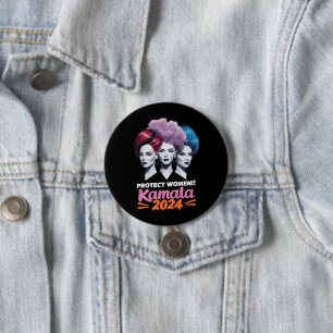 Chapa Redonda De 7 Cm Proteger a las Mujeres Kamala Elección 2024 2024