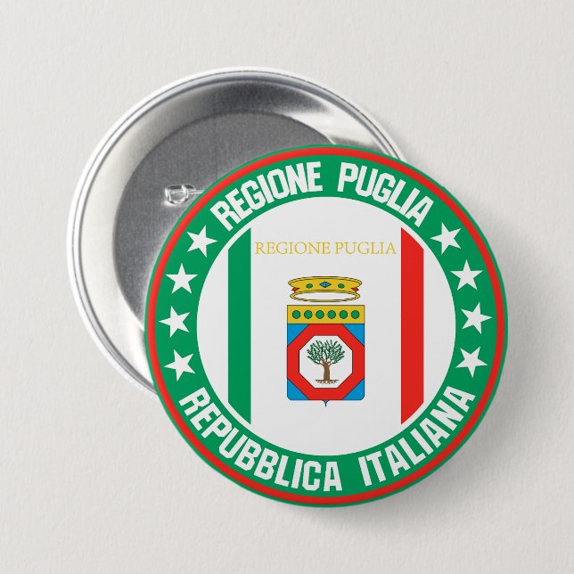 Chapa Redonda De 7 Cm Puglia (Anverso y reverso)