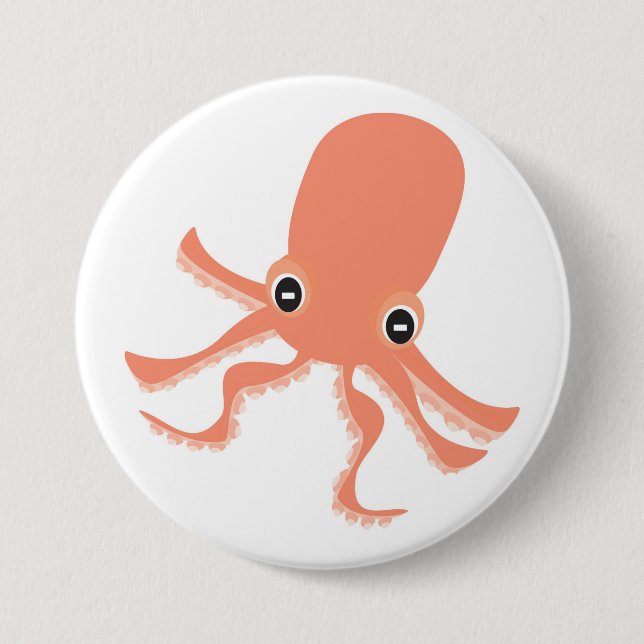 Chapa Redonda De 7 Cm Pulpo (Anverso)