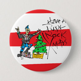 Chapa Redonda De 7 Cm PUNK ROCK XMAS Pin