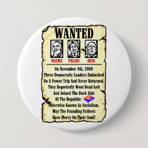 Chapa Redonda De 7 Cm Querido: Obama, Pelosi, Reid