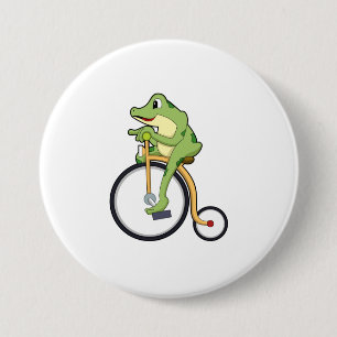 Chapa Redonda De 7 Cm Rana en circo con bicicleta.PNG