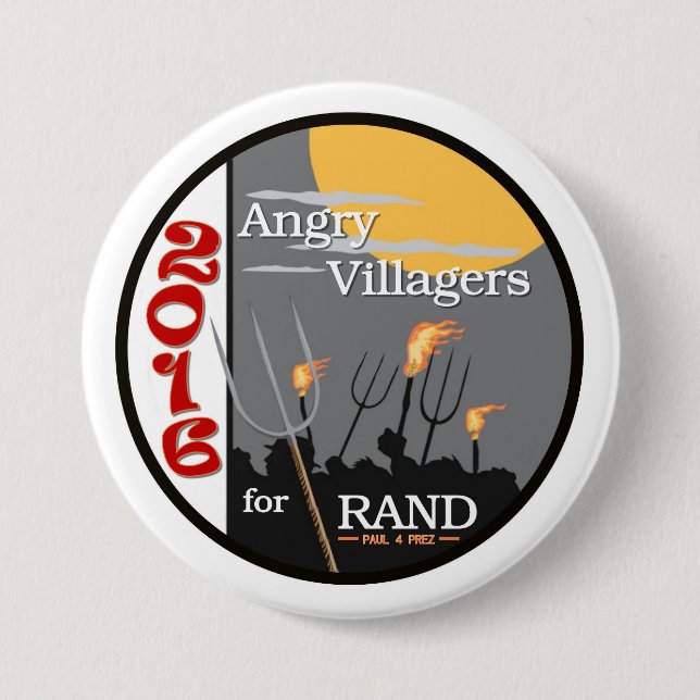 Chapa Redonda De 7 Cm Rand Paul para Prez (Anverso)