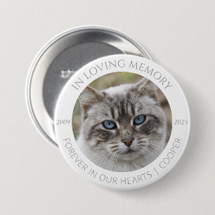 Chapa Redonda De 7 Cm Recuerdo Personalizado de Foto y Nombre de Mascota