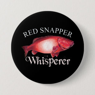 Chapa Redonda De 7 Cm Red Snapper Whisperer Dark