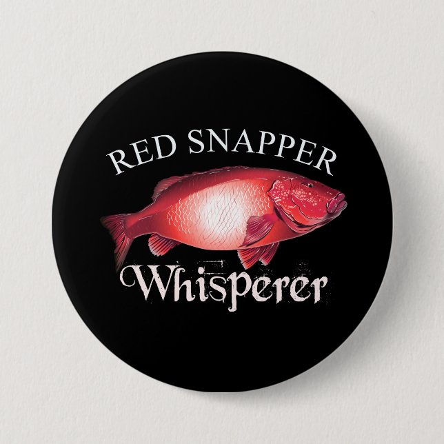 Chapa Redonda De 7 Cm Red Snapper Whisperer Dark (Anverso)