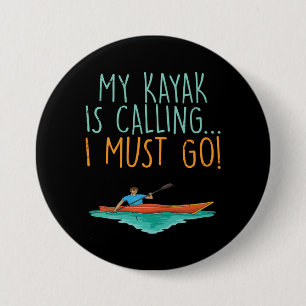 Chapa Redonda De 7 Cm Regalo Kayak