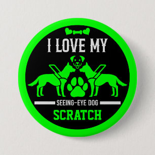 Chapa Redonda De 7 Cm Regalos de perros guía