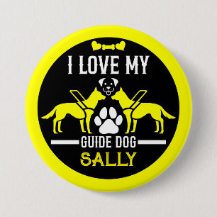 Chapa Redonda De 7 Cm Regalos de perros guía