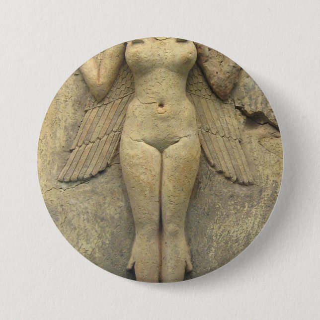 Chapa Redonda De 7 Cm Reina De La Noche - Burney Relief Lilith (Anverso)