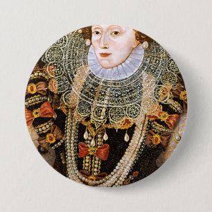 Chapa Redonda De 7 Cm Reina Isabel I