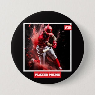 Chapa Redonda De 7 Cm Reloj de pared de equipo con foto personalizada de