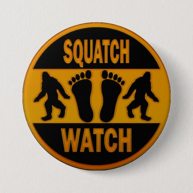 Chapa Redonda De 7 Cm Reloj de Squatch (Anverso)