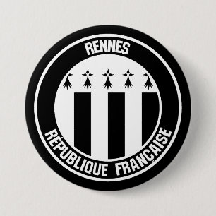 Chapa Redonda De 7 Cm Rennes Round Emblem