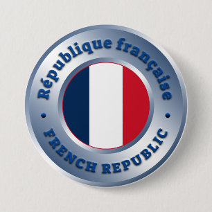 Chapa Redonda De 7 Cm República Francesa