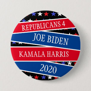 Chapa Redonda De 7 Cm Republicanos por Joe Biden y Kamala Harris 2020 B