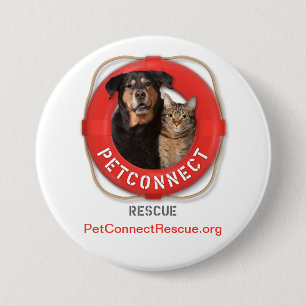 Chapa Redonda De 7 Cm Rescate de PetConnect