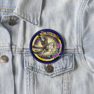 Chapa Redonda De 7 Cm Resist State Bird Arkansas Mockingbird