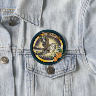 Chapa Redonda De 7 Cm Resist State Bird Florida Mockingbird