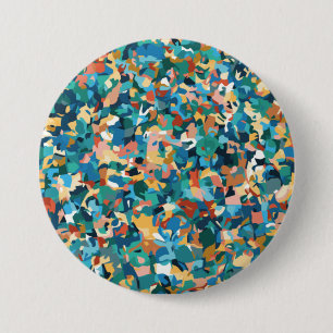 Chapa Redonda De 7 Cm Resumen de arte multicolor en camiseta y decoraci