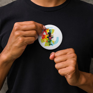 Chapa Redonda De 7 Cm Resumen Fitness Art of Man Lifting Dumbbelts