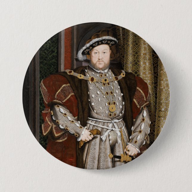 Chapa Redonda De 7 Cm Retrato de Enrique VIII (Hans Holbein el Joven) (Anverso)