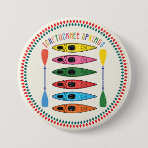 Chapa Redonda De 7 Cm Retro Ichetucknee Springs Kayaking