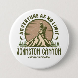 Chapa Redonda De 7 Cm Retro Johnston Canyon Hike