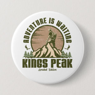 Chapa Redonda De 7 Cm Retro Kings Peak Hike