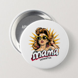 Chapa Redonda De 7 Cm Retro mamá pop Art 1 personalizado