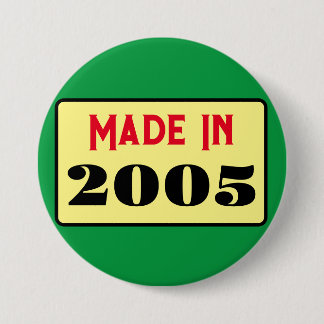 Chapa Redonda De 7 Cm Retro style 21st birthday badge 2005