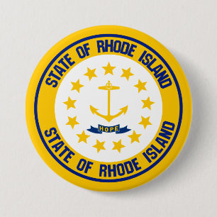 Chapa Redonda De 7 Cm Rhode Island Round Emblem