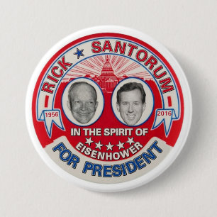 Chapa Redonda De 7 Cm Rick Santorum 2016
