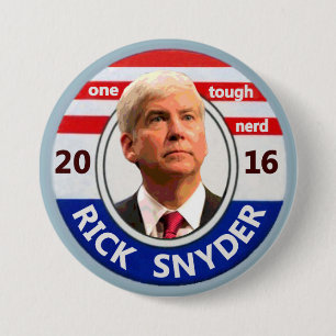 Chapa Redonda De 7 Cm Rick Snyder para el presidente 2016