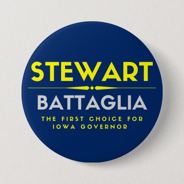 Chapa Redonda De 7 Cm Rick Stewart for Iowa Governor Button (Anverso)